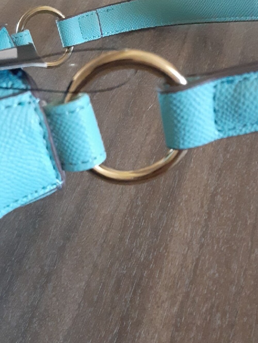 Nanette Lepore Light Aqua Shoulder Bag with Gold Hardware - Picture 6 of 12
